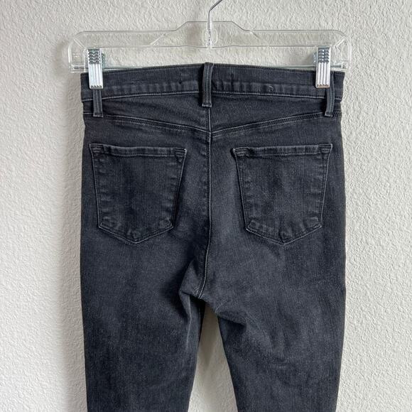 J Brand Alana Jeans Women's 27 Black Denim Mid Rise Skinny Leg Stretch Ankle - Picture 5 of 9
